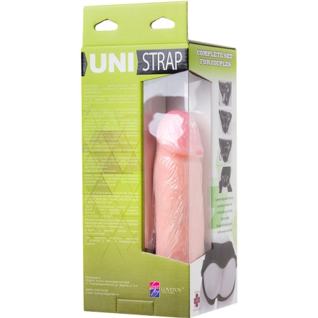 Страпон с 2 насадками UNI strap 7" Harness