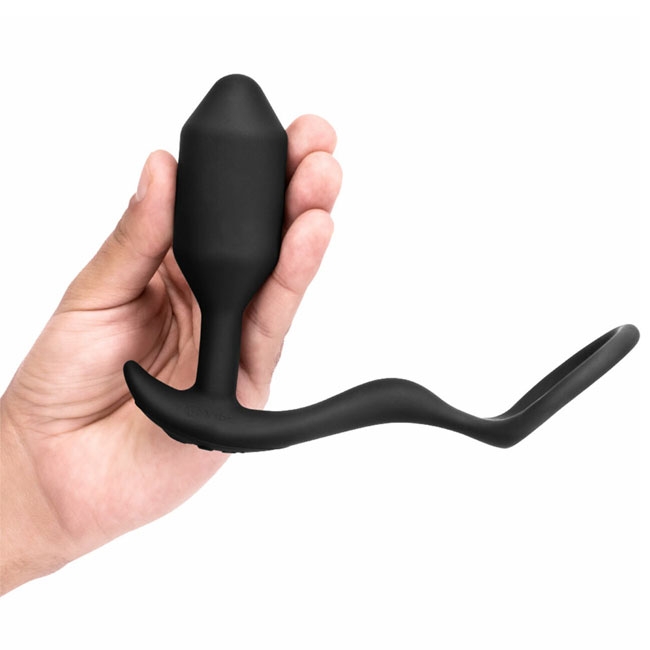 Вибропробка с кольцом b-Vibe Snug & Tug