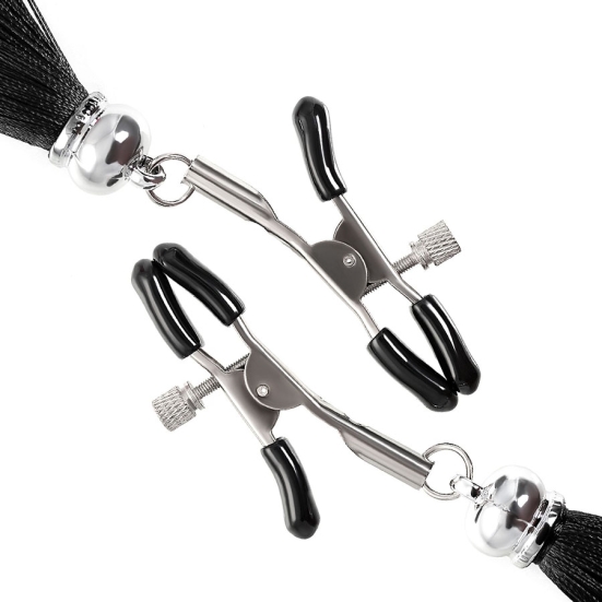 Зажимы на соски «Прищепки» с кисточками из шелка